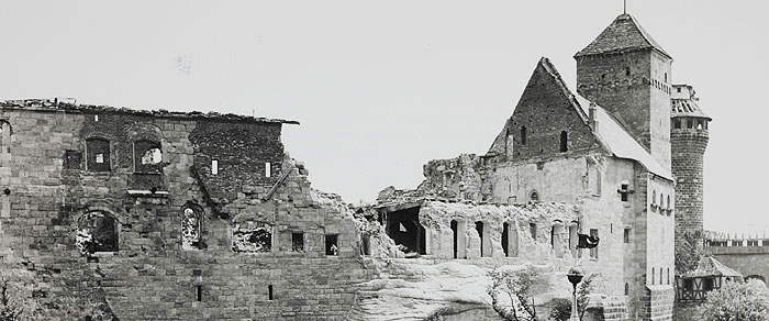 Bild: Kriegsschäden auf der Kaiserburg